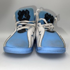 Jordan True Flight 343796 140 White/University Blue-Black Little Kid’s Size 8C