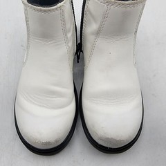 Dr. Martens Junior Size 11 White Smooth Leather Chelsea Boots Walking 2976J