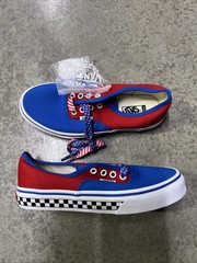 Vans Authentic Custom Red White Blue Skate Shoes Kids – Size 3 Rare