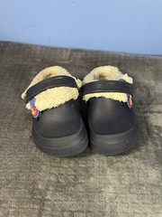 Crocs Mammoth Sherpa Lined Clogs Navy Blue Junior Child Kids Size 6-7