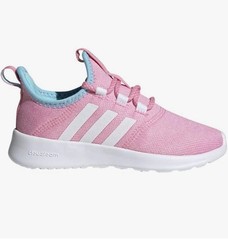 Adidas Big Kids Size 2 Cloudfoam Pure 2.0 Running Shoe Pink/White/Blue GY4495