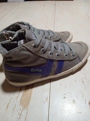 Gola US Size 2 Side Zip Shoe Gray And Purple Super Cool