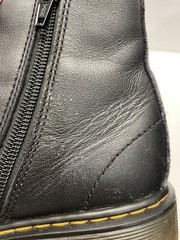 Doc Martens Air Wave Combat Boots Youth Sz 3 Black 1460J Leather Lace Up Zipper