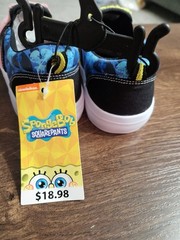 NEW SpongeBob SquarePants & Patrick YOUTH Chenille Fleece Slip-On Sneakers SZ 3
