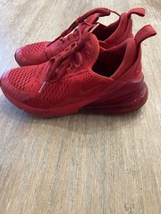 Nike Air Max 270 GS Triple Red Running CW6987-600 Youth Size 5Y /Womens 6.5