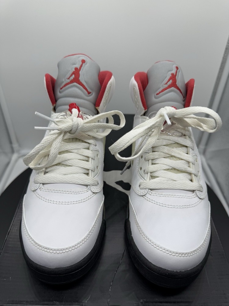 2013 Air Jordan 5 ‘Fire Red/Metallic Tongue’ Size 7Y (GS) 440888-100 USED VNDS
