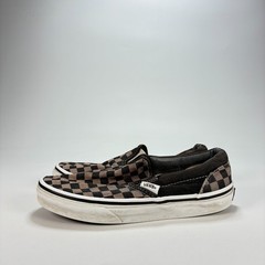 Vans Classic Black Pewter Checkerboard Slip On Skate Shoes 721356 Youth Size 3