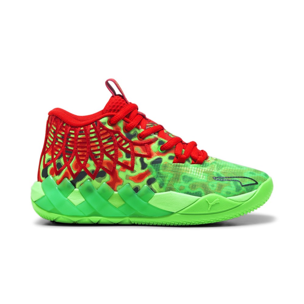 PUMA X Lamelo Ball Mb.01 Thermal Basketball Youth Boys Green, Red Sneakers Cas