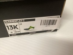 Adidas Summerflex C, NEW IN BOX, Size: Youth 13k Color:Black / Lemon / Lime