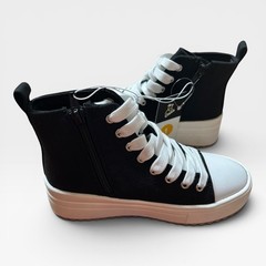 Art Class Blakely Black Canvas Platform High Top Sneakers Kids Size 1 NEW!!
