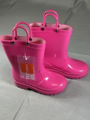 HISEA Kids Toddler Rain Boot Easy-On Handle Waterproof Comfy Outdoor Mud Wellies