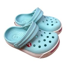 Crocs Crocband Clogs Toddler Kids Blue Good Sporty Slip On Sandals SIZE 4/5 C