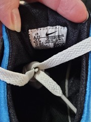 Nike Huarache Run GS E Black/Mint Foam-LT Photo Blue Size 6.5Y