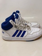 Adidas Post Move Mid Top Cloudfom White & Blue Basketball Shoes Sz 5 Big Kids