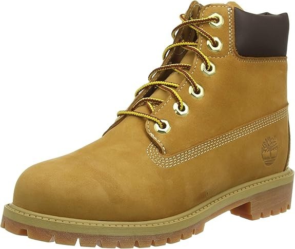 Timberland 6-Inch Premium Wheat Nubuck Grade School Kids Boot 4M/M