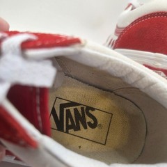 VANS Old Skool Bolt Red/White Leather/Canvas Female-6 Male 4.5 SkaterVibe. Cool