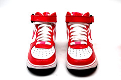 Nike Air Force 1 Mid GS White/Dynamic Pink-Hyper Red-Dark Obsidian 518218-101