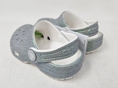 Crocs Classic Iridescent Glitter Clogs, Little Kids/Toddler, 210985-100, NEW!
