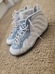 Nike Little Posite One GS Aura Blue/White Youth Size 6Y DM1090-400 Great Conditi