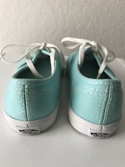 Vans Off The Wall Authentic Low Top Aqua Splash/True White Kids Sneaker -Sz 13