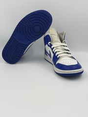 Nike Air Jordan 1 Mid GS White Game Royal BQ6472-104 Youth Size 8Y EU 39