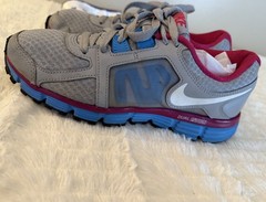 Nike Dual Fusion Mesh Athletic Shoes Gray Blue Pink Unisex Kids Cushioned