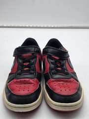Nike Shoes Kids Size 1Y Red Black Hook & Loop Strap All Day Play Damage Sneakers