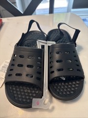 Joybees Kids Trekking Slide Solid Coal Sandals US J5 EVA Hook & Loop Outdoor