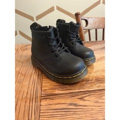 Dr. Martens 1460 I Toddler Boots Size 6 Black Leather Side Zip Lace Up 11854001