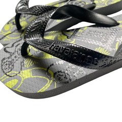 Havaianas Kids Game Over Flip Flops Grey Neon Video Game Sandals 11/12C NWT