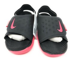 Nike Sunray Adjust 5 Black/Pink GS/PS Kids Girls Adjustable Sandals AJ9076 002
