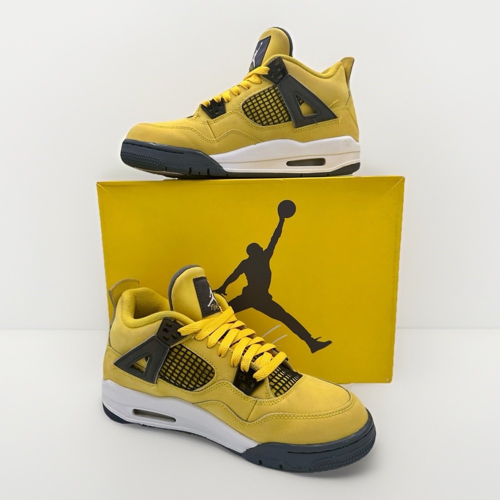 Pre-Owned Air Jordan 4 Retro (GS) Size 7y Lightning 408452-700
