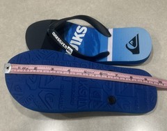 QUIKSILVER Java Fadefoot Big Kid’s Black/Blue Flip Flop/Sandal~~Size 4/5