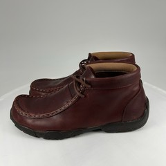 Twisted X Chukka Driving Mocs YDM0003 Size 3.5 (women’s 5.5-6) RED Leather