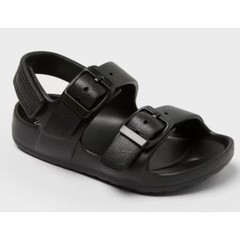 Cat & Jack Ade Sandals Toddler Size 6 Black Double Buckle Backstrap NWT