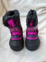 NWD $75 Sorel Snow Commander Boot Purple Dahlia Groovy Pink Toddler US4/UK3/EU21