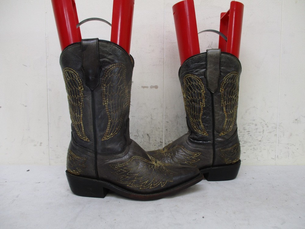 CORRAL Distressed Leather Cross Wings Cowboy Boots Youth Size 12.5 Style G1104