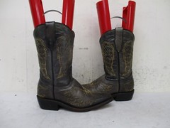 CORRAL Distressed Leather Cross Wings Cowboy Boots Youth Size 12.5 Style G1104