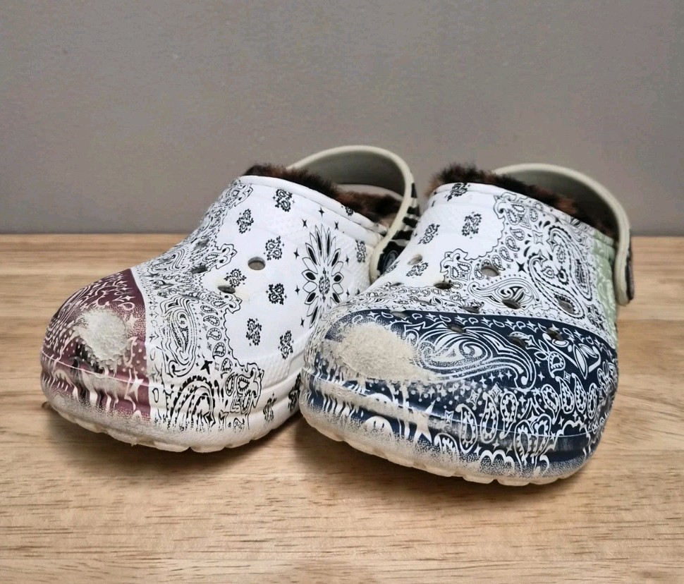 CROCS Classic Lined Animal Bandana Mix Print Clog C11 Kids