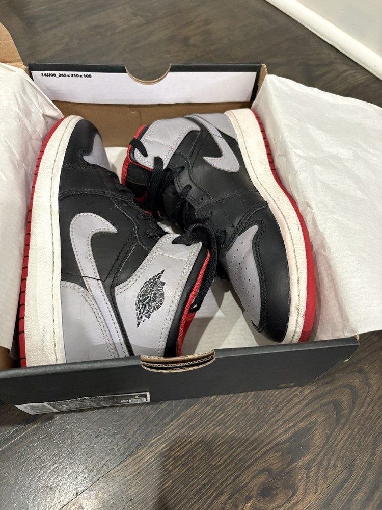 Jordan Air Jordan 1 Mid (GS) Mid Top Leather Cushioned Colorblock US 4.5Y