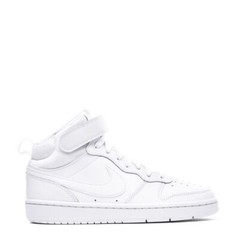 Big Kid’s Nike Court Borough Mid 2 White/White-White (CD7782 100)