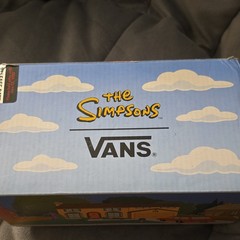 VANS The Simpsons Old Skool V El Barto Kids Sneakers 9 Red Black