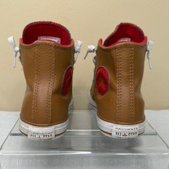Converse Chuck Taylor All Star Juniors Size 2 High Top Brown Red Sneaker Shoes