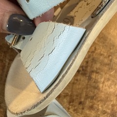 Sun San Salt Water Blue Surfer Sandals Size 3 Unisex Boy Girl Split Leather