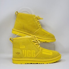 UGG NEUMEL II Scatter 1134960K Youth Size 4 Graphic Chukka Boots Yellow New