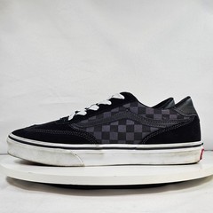 Vans Ward Low Top Checkerboard Black Grey Suede Skate Shoes US Youth 6.0