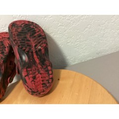 Crocs Kids Classic Marbled Clog Red Black Swirl Slip On Shoes Size C9