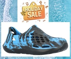 Rugged Shark Size 1 ( ONE) Little Kids Slip on Water Sneakers Black/Blue NWT