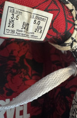 Vans x Marvel Avengers Heroes Black White Comic Children’s Size 3.5