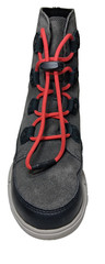 Sorel Explorer Lined Waterproof Suede Lace Up Snow Boots Sz 5 Black Gray